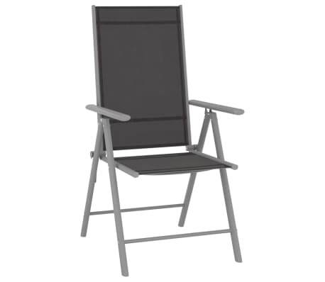 vidaXL Sodo valgomojo komplektas, 12 dalių, juodas ir sidabrinis