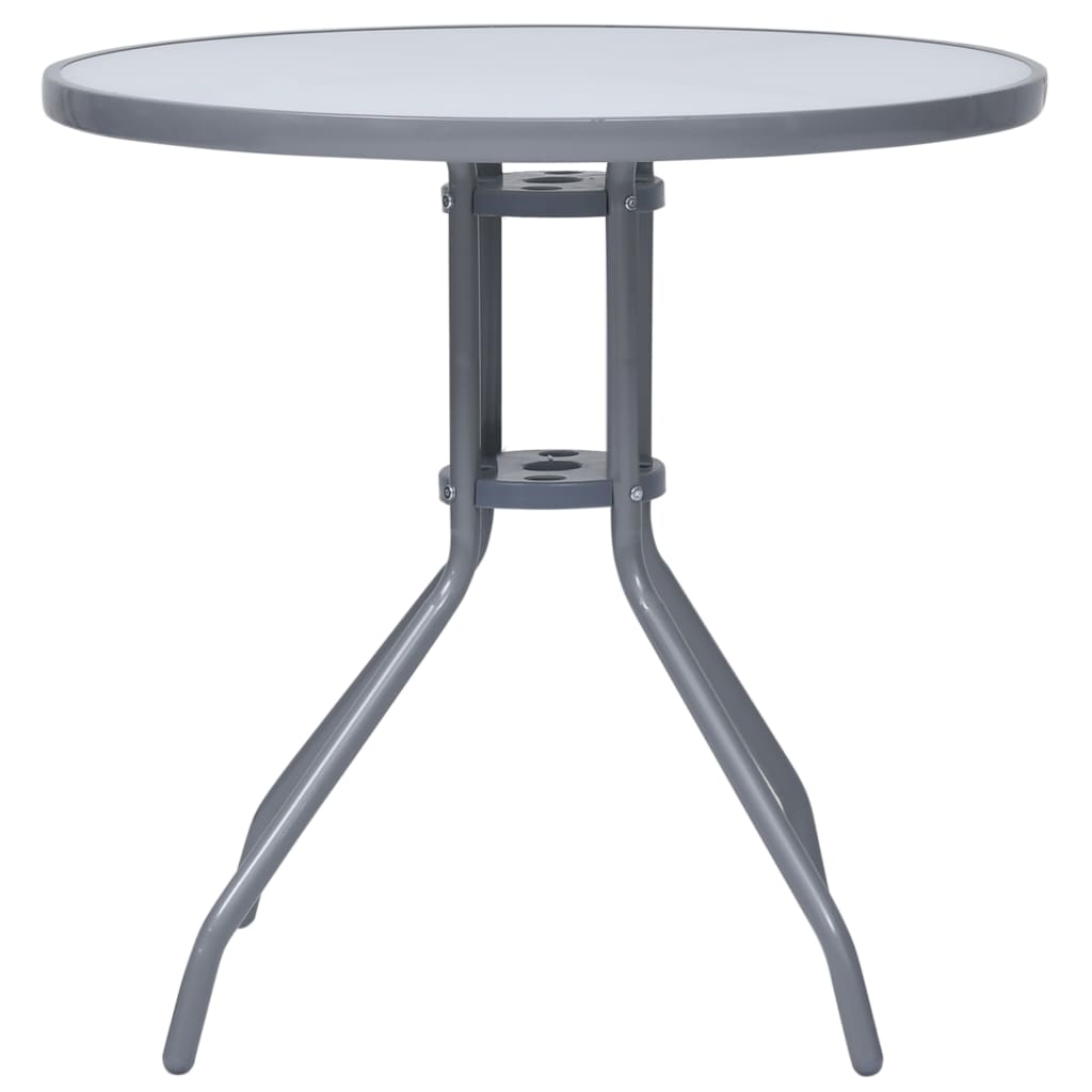 Zestaw jadalniany ogrodowy, aluminiowy, 4 krzesła, stół, srebrny/czarny/jasnoszary