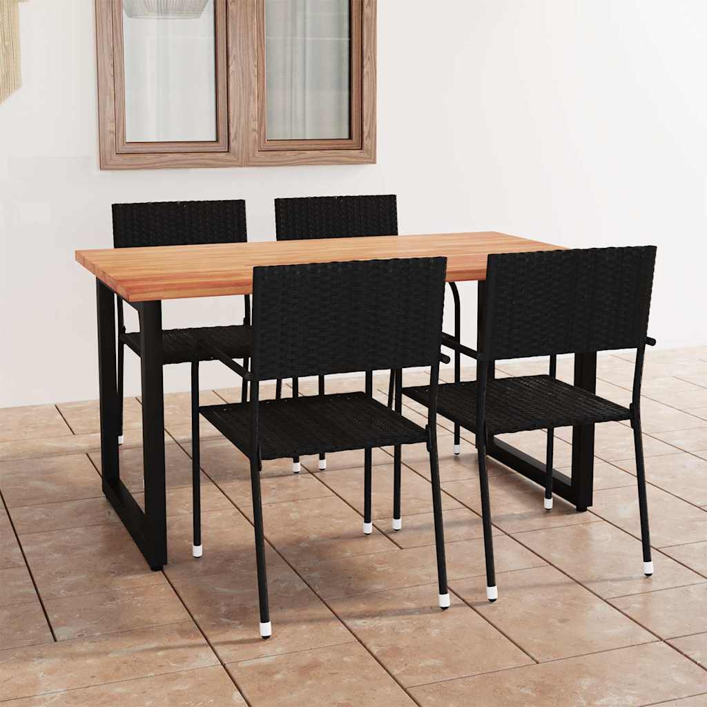 5 Piece Garden Dining Set Poly Rattan — photo 1 of 10