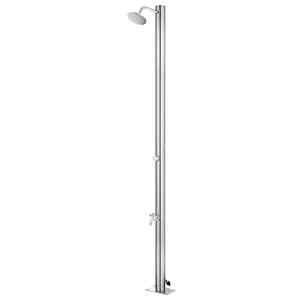 Zahradní sprcha s hnědou základnou 220 cm nerezová ocel - obrázek 4
