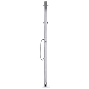 Zahradní sprcha s hnědou základnou 220 cm hliník - obrázek 6