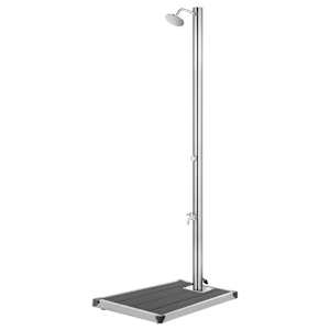 Zahradní sprcha s šedou základnou 220 cm nerezová ocel - obrázek 1