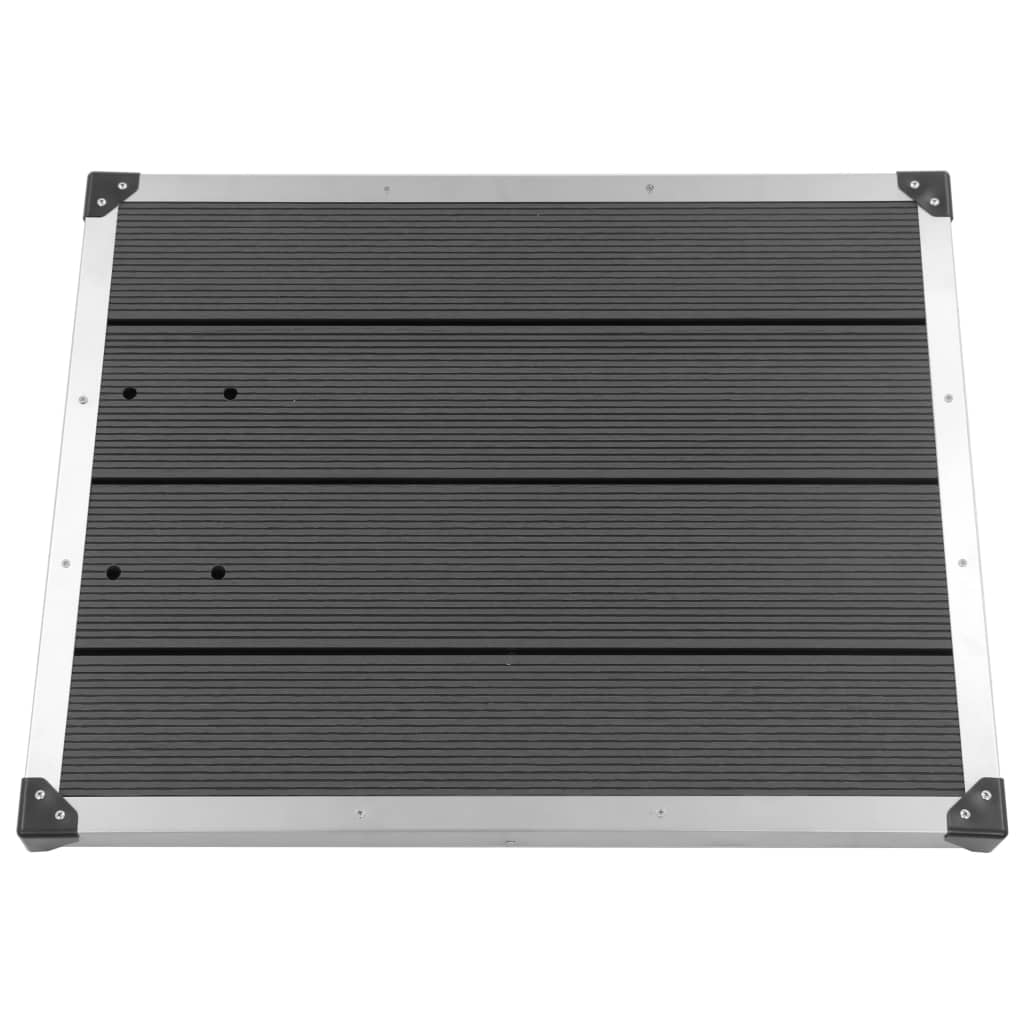 dārza duša ar pelēku pamatni, 230 cm, nerūsējošs tērauds