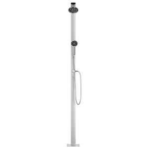 Zahradní sprcha s hnědou základnou 220 cm hliník - obrázek 5