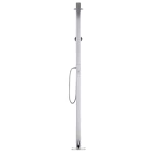 Zahradní sprcha s hnědou základnou 220 cm hliník - obrázek 6