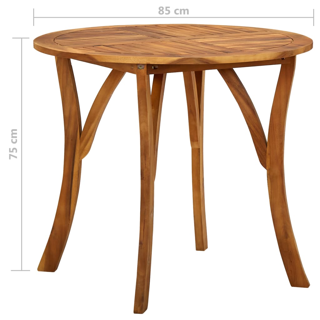 Set de masă pentru grădină, 5 piese, maro