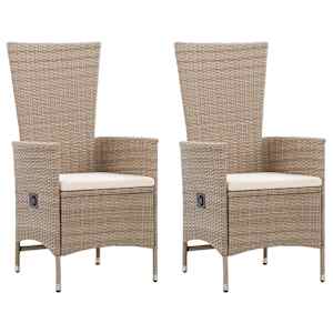 vidaXL Sodo valgomojo baldų komplektas, 3 dalių, smėlio spalvos