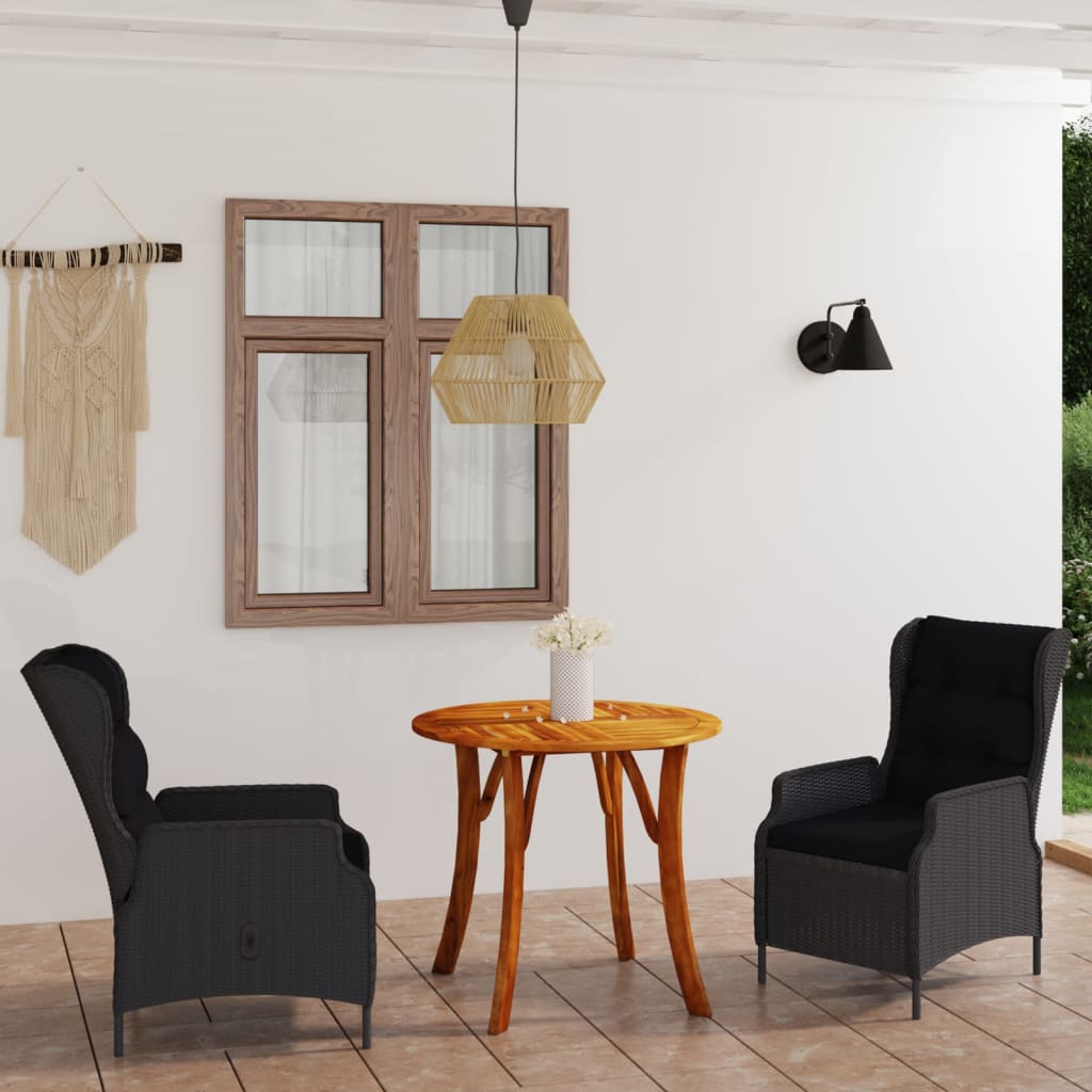 Vidaxl Set Mobilier Pentru Gradina, 3 Piese, Gri Inchis