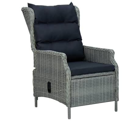 vidaXL Sodo valgomojo baldų komplektas, 3 dalių, &scaron;viesiai pilkas