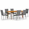 vidaXL 7-osaline aiam&ouml;&ouml;bli s&ouml;&ouml;gikomplekt, hall