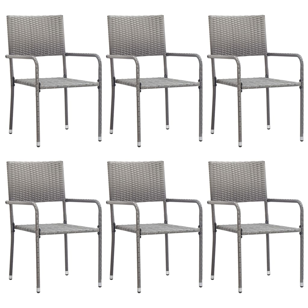 Set de masă pentru grădină, 7 piese, antracit