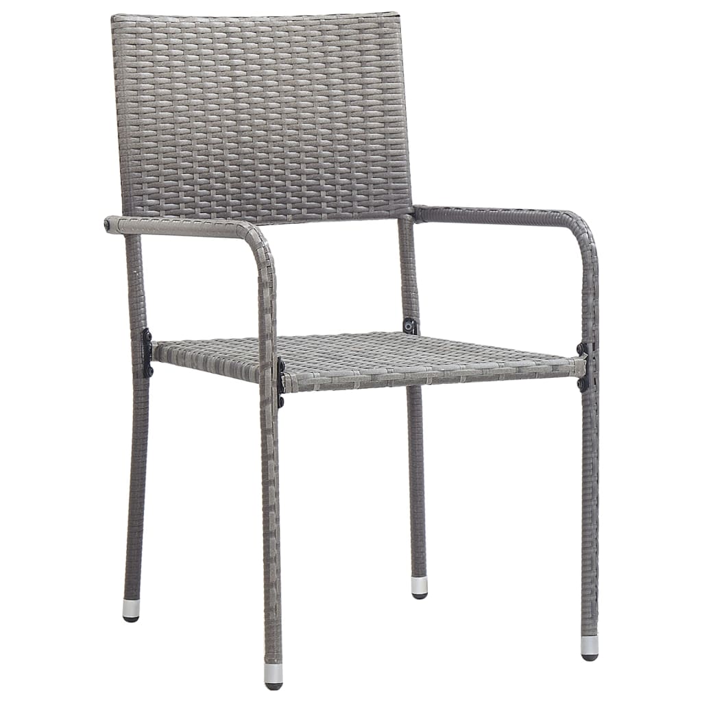 Set de masă pentru grădină, 7 piese, antracit