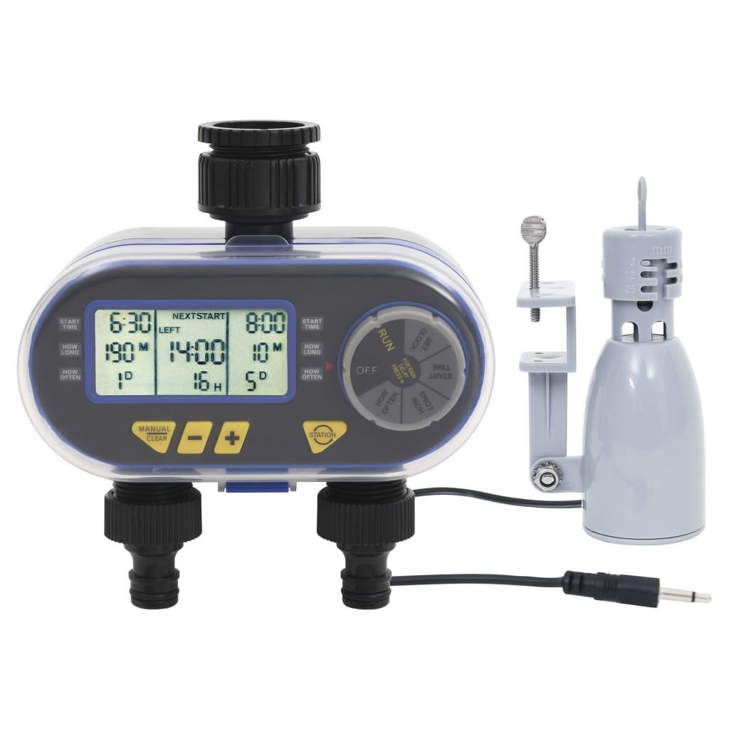 Bossly Digital Water Timer with Dual Outlet and Rain Sensor Bossly