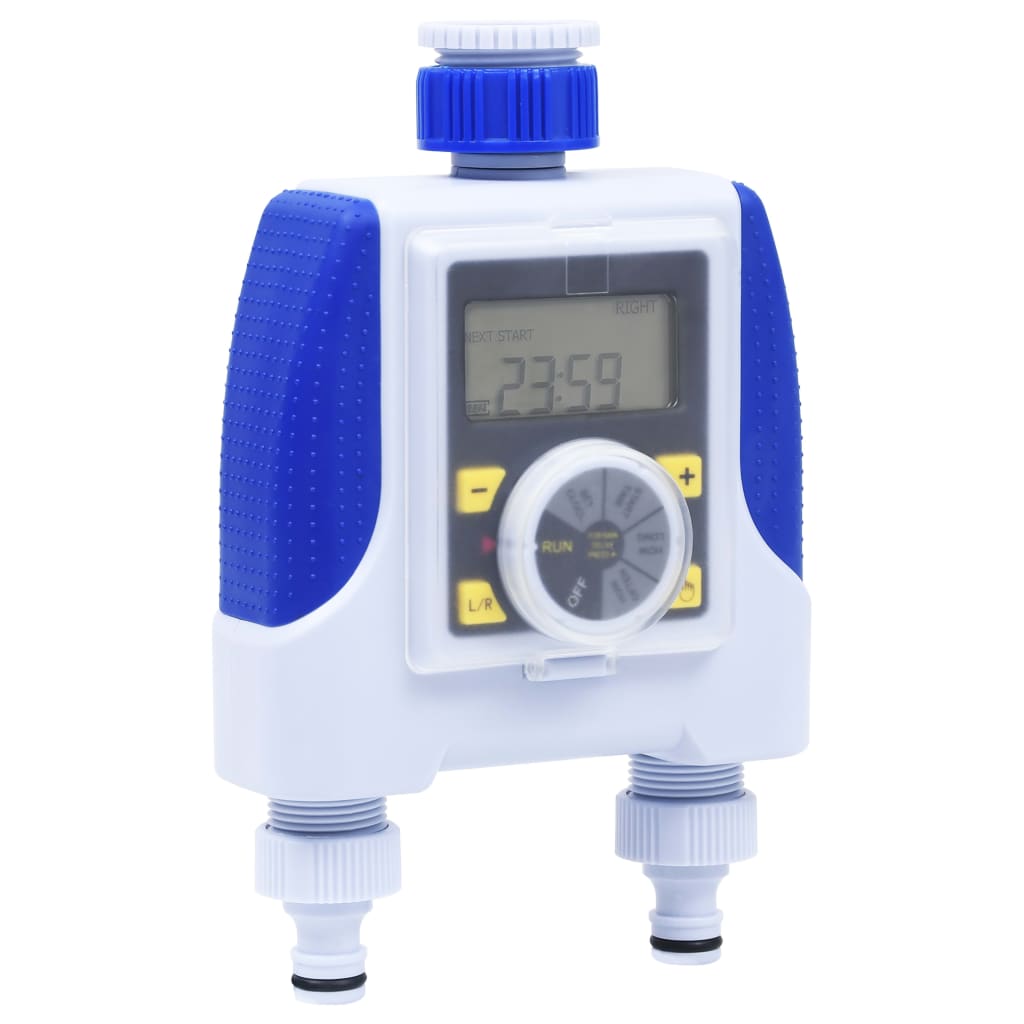 

vidaXL Watertimer elektronisch met dubbele uitgang en regensensor