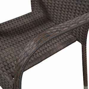 3dílný zahradní jídelní set polyratan hnědý - obrázek 5