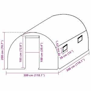 Náhradní plachta na skleník (9 m²) 3 x 3 x 2 m průhledná - obrázek 5