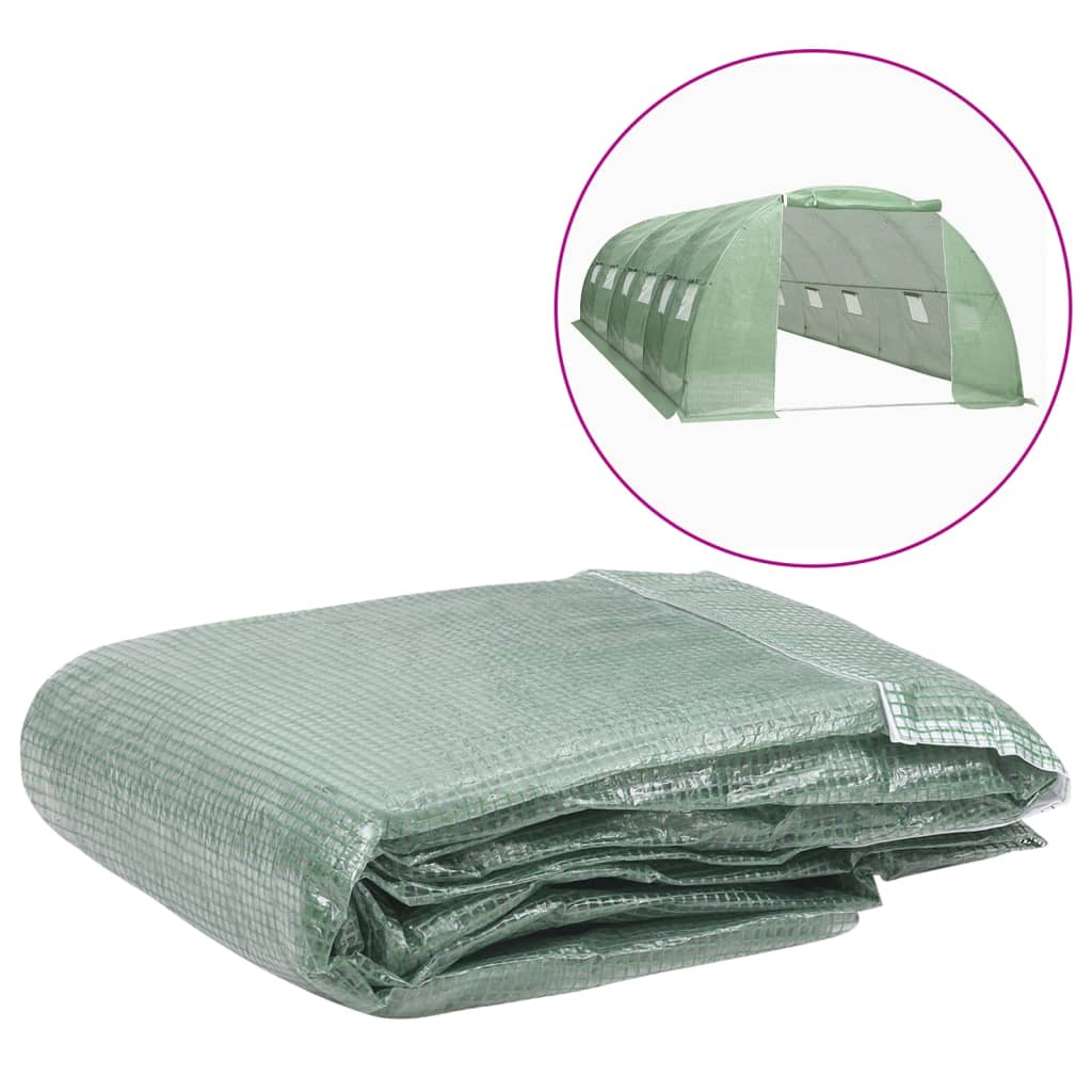 vidaXL Copertină rezervă pentru seră (54 m²), verde, 400x600x200 cm