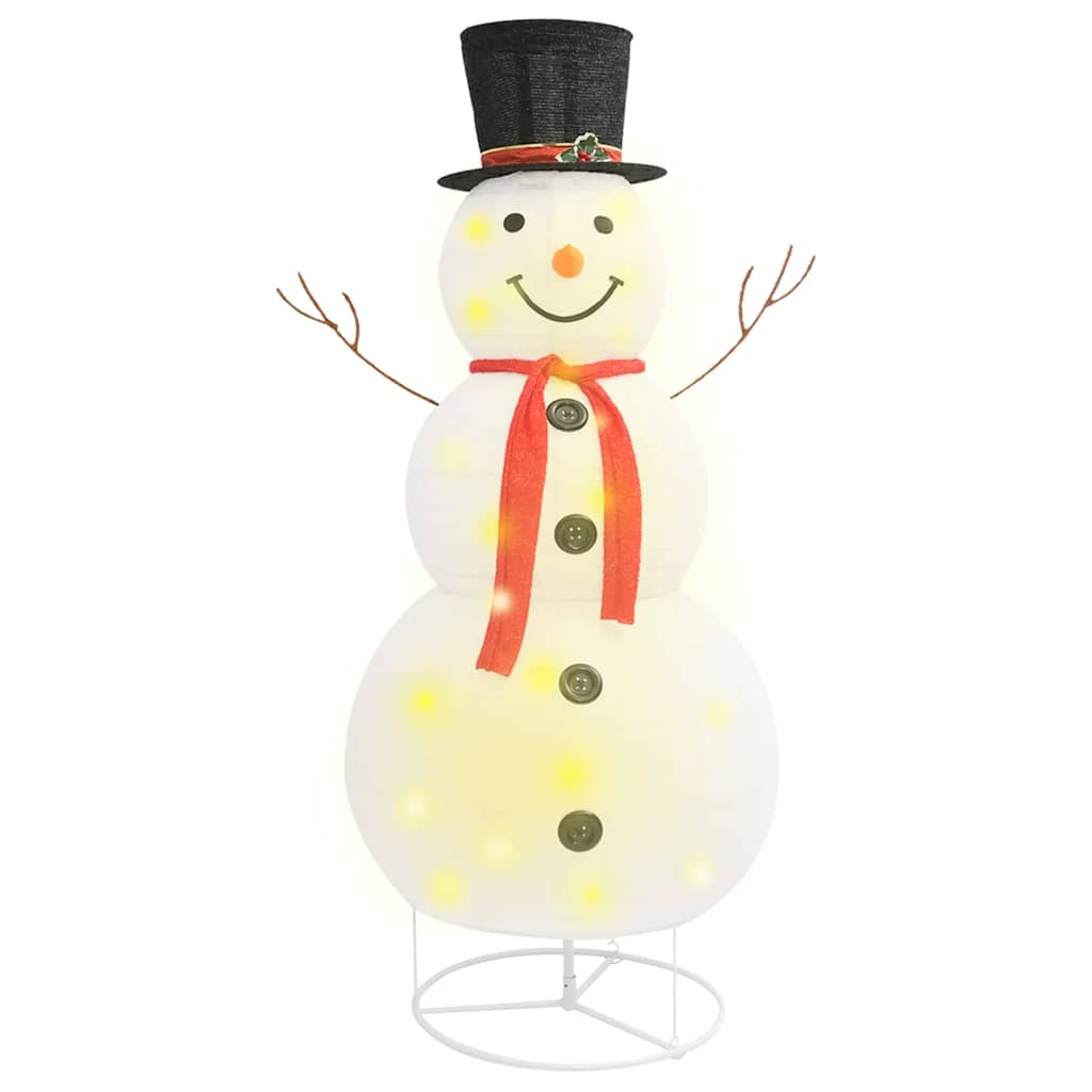 

vidaXL Decorative Christmas Snowman Figure LED Luxury Fabric 6 ft