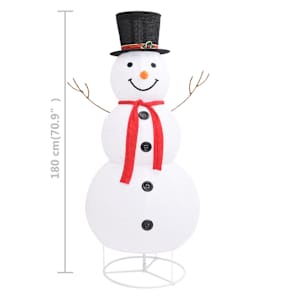 Dekorativní vánoční sněhulák s LED luxusní tkanina 180 cm - obrázek 8