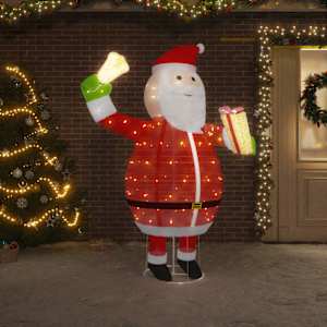 Dekorativní vánoční Santa Claus s LED luxusní tkanina 180 cm - obrázek 2