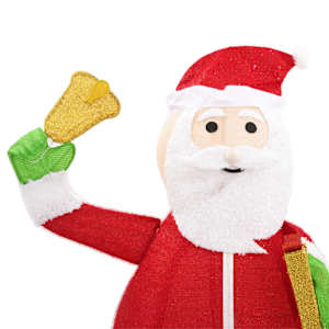 Dekorativní vánoční Santa Claus s LED luxusní tkanina 180 cm - obrázek 6