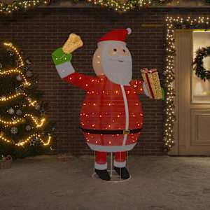 Dekorativní vánoční Santa Claus s LED luxusní tkanina 180 cm - obrázek 1