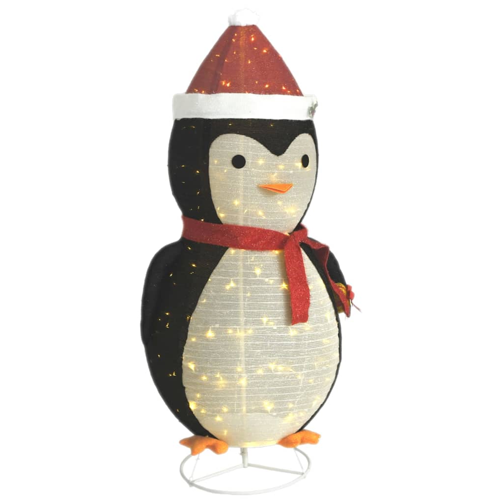 

vidaXL Decorative Christmas Snow Penguin Figure LED Luxury Fabric 6 ft