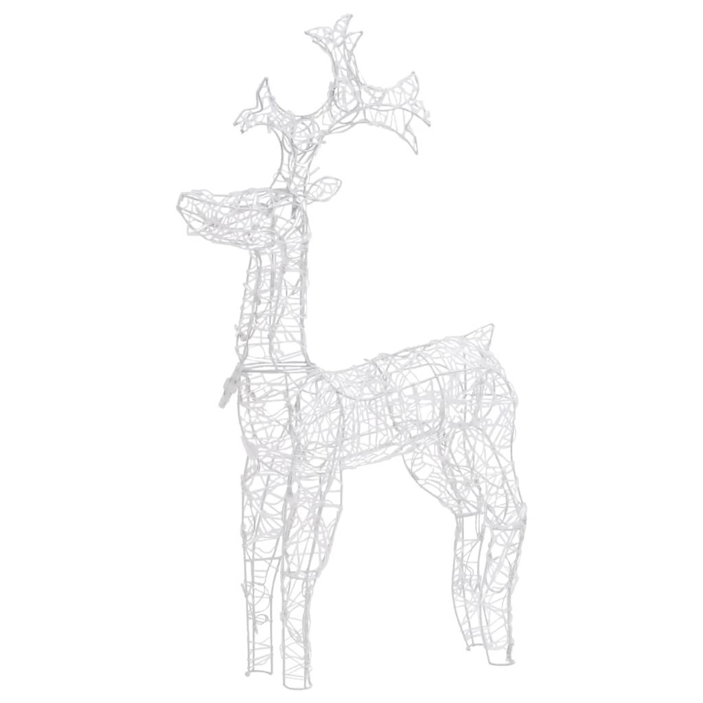 

vidaXL Reindeer Christmas Decoration 90 LEDs 2x1x3 ft Acrylic