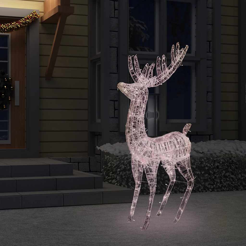 

vidaXL Kerstdecoratie rendier 250 LED's warmwit 180 cm acryl