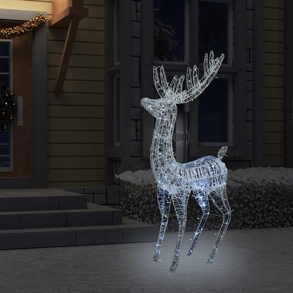 

vidaXL Kerstdecoratie rendier 250 LED's koudwit 180 cm acryl