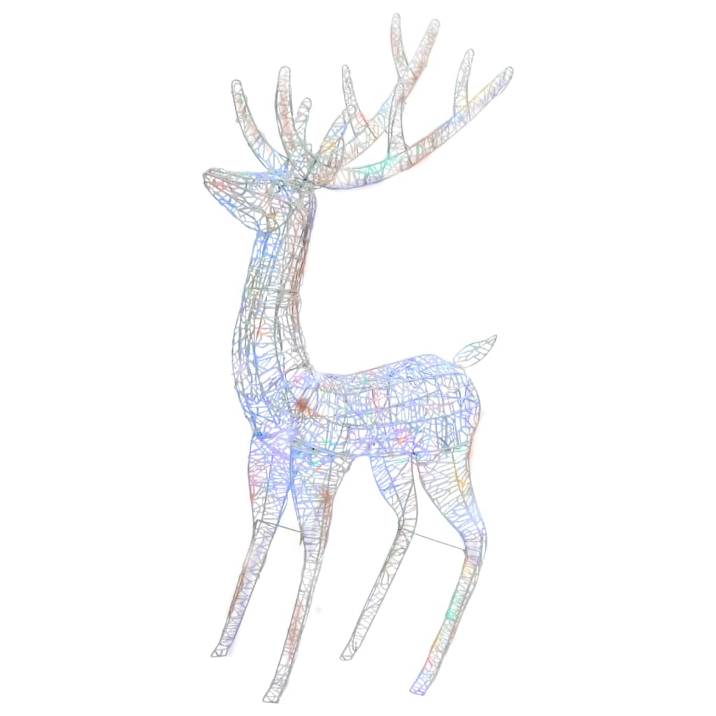 

vidaXL XXL Acrylic Christmas Reindeer 250 LED 6 ft Colorful