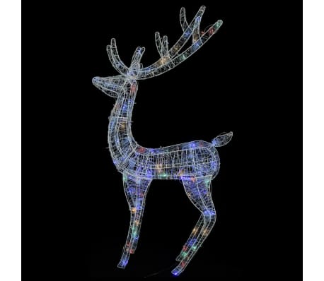 VidaXL Kerstdecoratie Rendier 250 LED's Meerkleurig 180 Cm Acryl Kopen ...