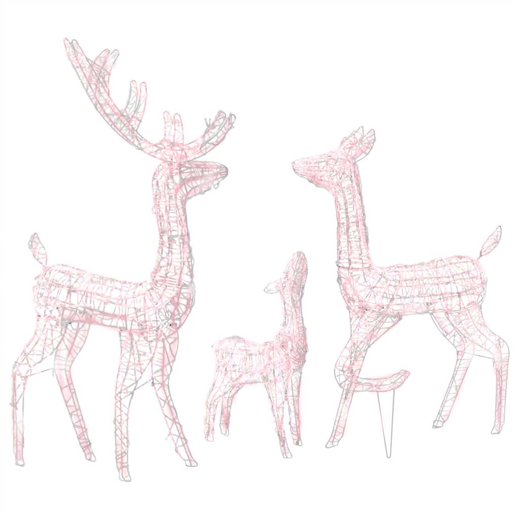 

vidaXL Acrylic Reindeer Family Christmas Decoration 300 LED Warm White