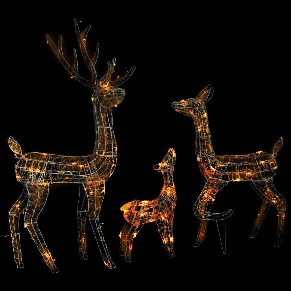 

vidaXL Acrylic Reindeer Family Christmas Decoration 300 LED Colorful