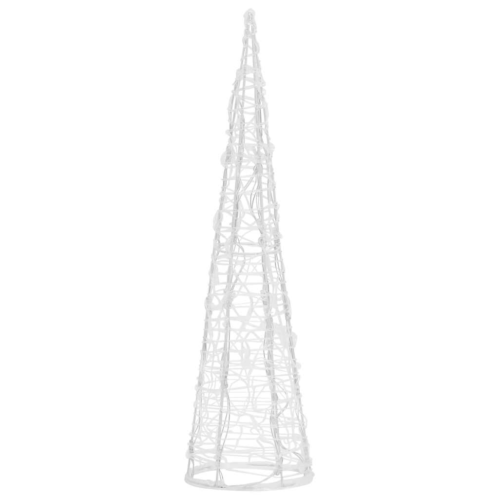 vidaXL Acrylic Decorative Pyramid LED Light Cone Warm White 60 cm