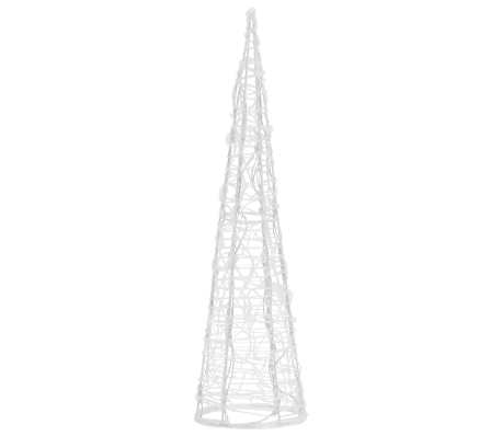 vidaXL Acrylic Decorative Pyramid LED Light Cone Warm White 60 cm