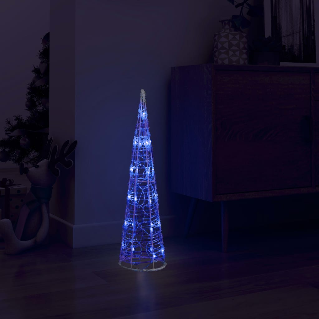 Petrashop  Akrylový dekorativní světelný LED kužel modrý 60 cm