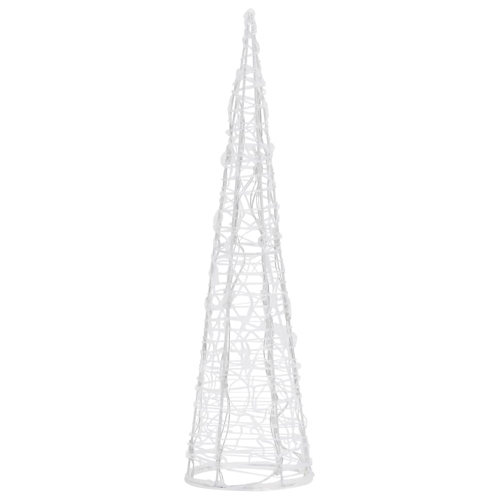 vidaXL LED-Kegel Acryl Weihnachtsdeko Pyramide Bunt 60 cm
