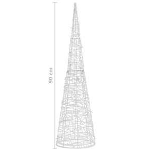 Akrylový dekorativní světelný LED kužel studený bílý 90 cm - obrázek 7
