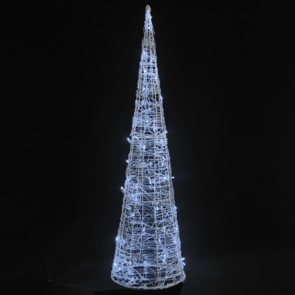 Akrylový dekorativní LED kužel studené bílé světlo 120 cm