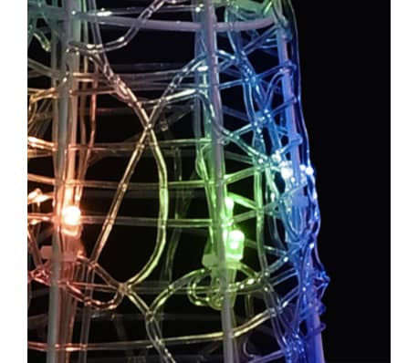 vidaXL Акрилна декоративна пирамида LED светещ конус многоцветен 120см