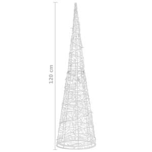 Akrylový dekorativní světelný LED kužel barevný 120 cm - obrázek 7