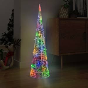 Akrylový dekorativní světelný LED kužel barevný 120 cm - obrázek 1