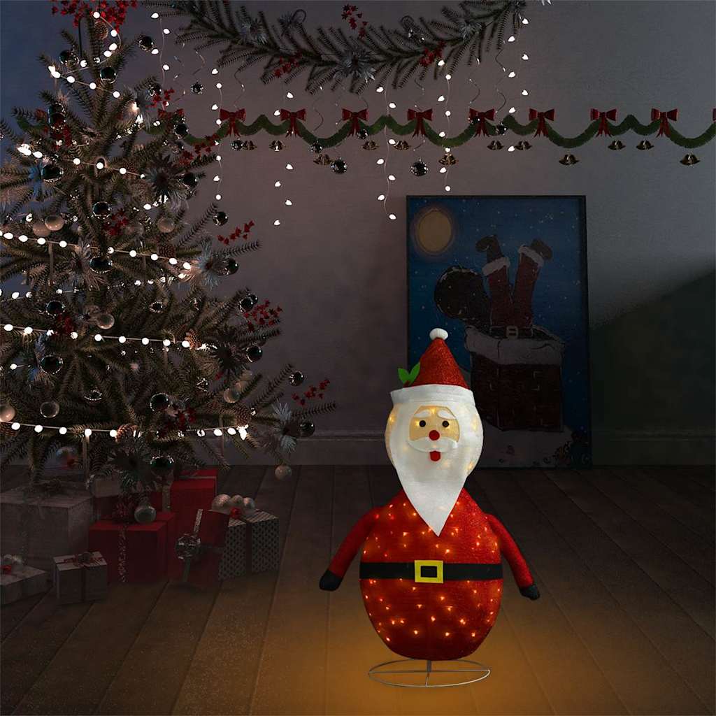vidaXL Kerstman decoratief LED 60 cm luxe stof afbeelding