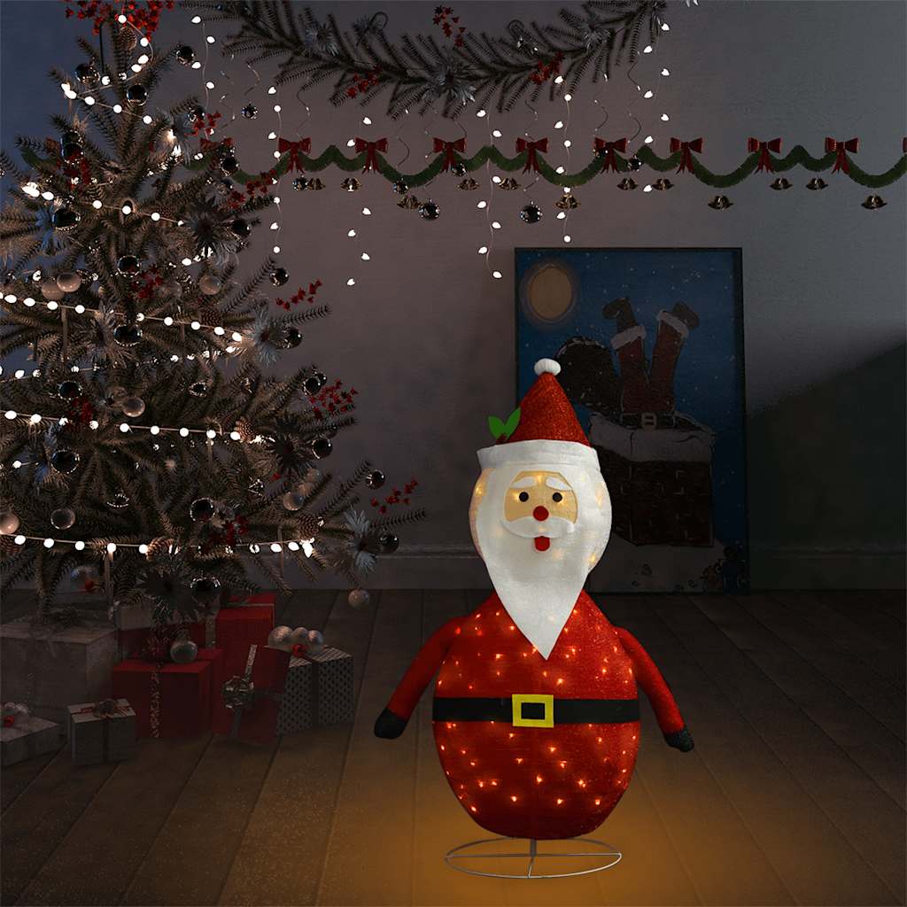vidaXL Kerstman decoratief LED 90 cm luxe stof afbeelding