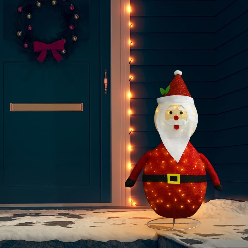 Vánoční dekorace Santa Claus s LED luxusní tkanina 120 cm