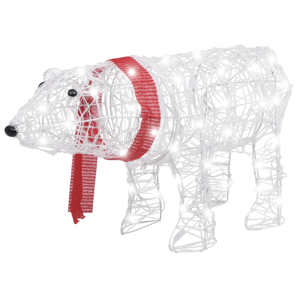 

vidaXL Christmas Light Decoration Bear 45 LEDs 28"x7.9"x15" Acrylic
