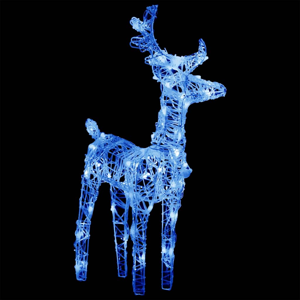 vidaXL Kerstversiering rendieren en slee 160 LED's 130 cm acryl afbeelding