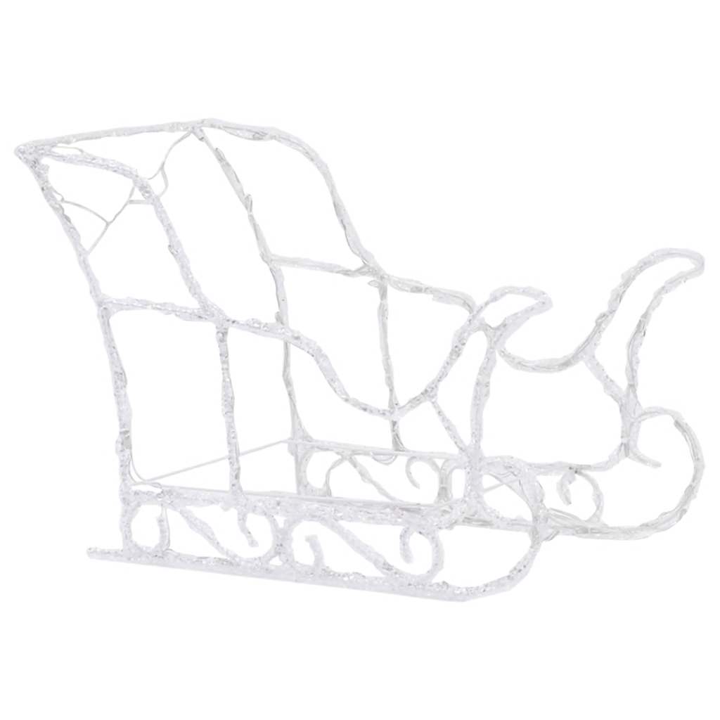 vidaXL Kerstdecoratie rendieren en slee 280x28x55 cm acryl afbeelding