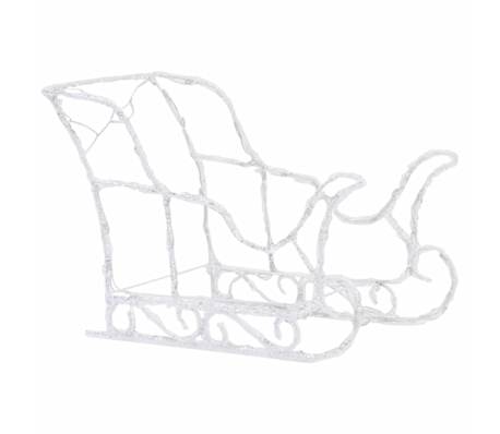 vidaXL Decorațiune de Crăciun cu reni și sanie, 280x28x55, acril